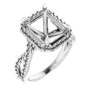 Emerald Engagement Ring Mounting